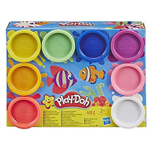 PlayDoh E5044EU4 8er Pack, Knete in Regenbogen Farben, für fantasievolles und kreatives Spielen, bunt