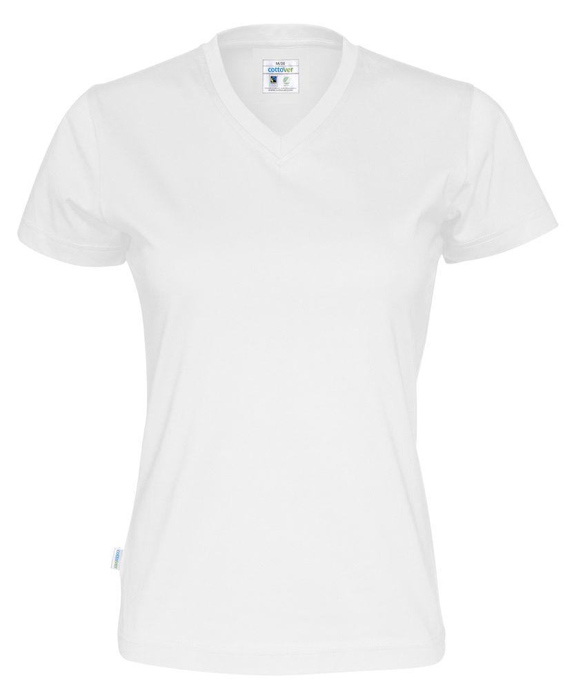 Cottover Damen T-Shirt mit V-Kragen, aus Fairtrade Baumwolle - WERBE-WELT.SHOP