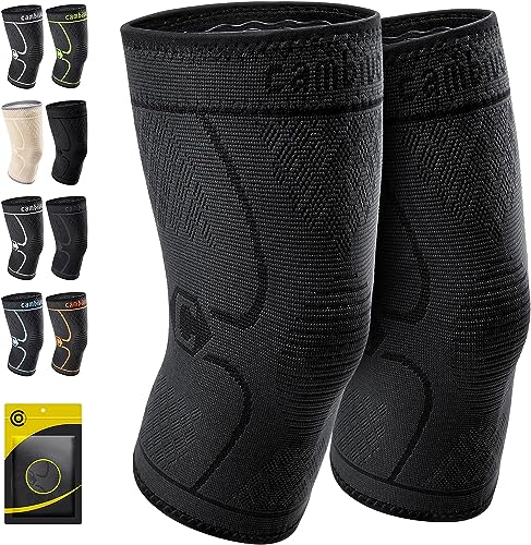 CAMBIVO 2 x Kniebandage Damen Männer, Bandage Knie für Laufen, Wandern, Joggen, Sport, Volleyball, Knieschützer hilfreich Erholung bei Meniskusriss, ACL und Arthritis