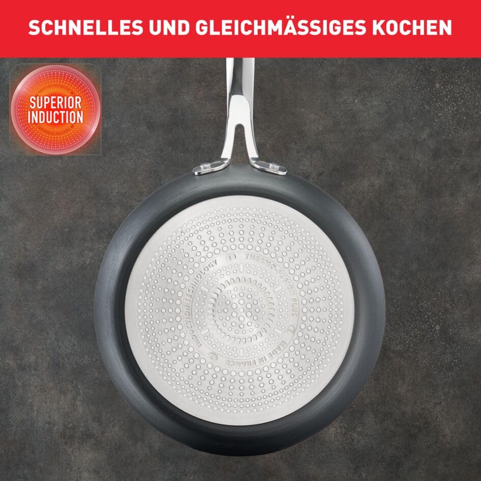 Tefal G25908 Unlimited On Bratpfanne | 32 cm | mit kratzfester Titanium Antihaft-Beschichtung | Thermo-Signal | PFOA-frei | geeignet für alle Herdarten, auch für Induktionsherde | schwarz