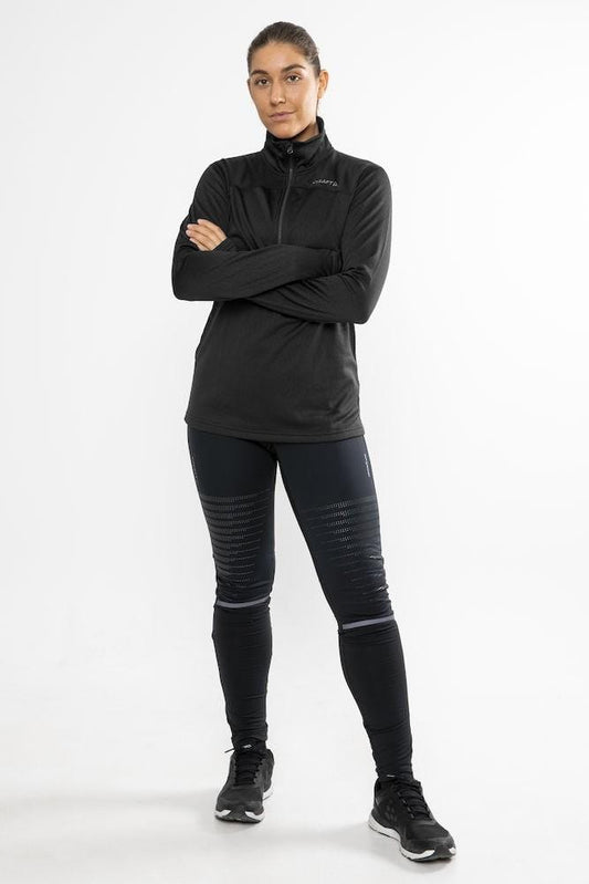 Pin Halfzip- Funktioneller, geschmeidiger Sportpullover aus strukturiertem Material für Damen - WERBE-WELT.SHOP