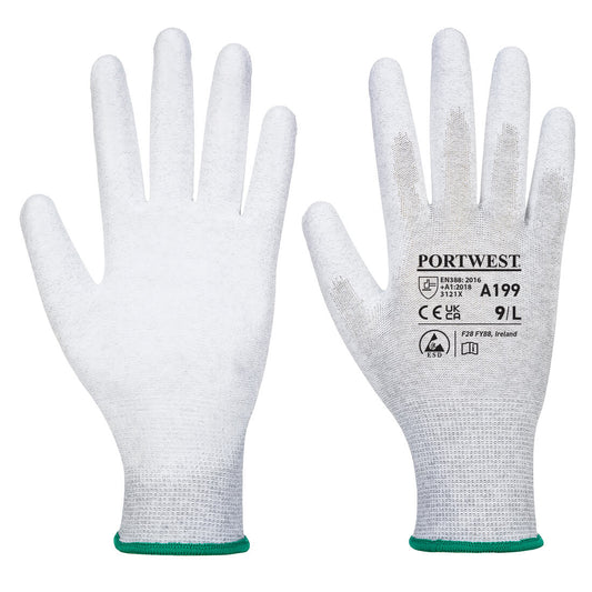Antistatischer PU-Handflächen Handschuh