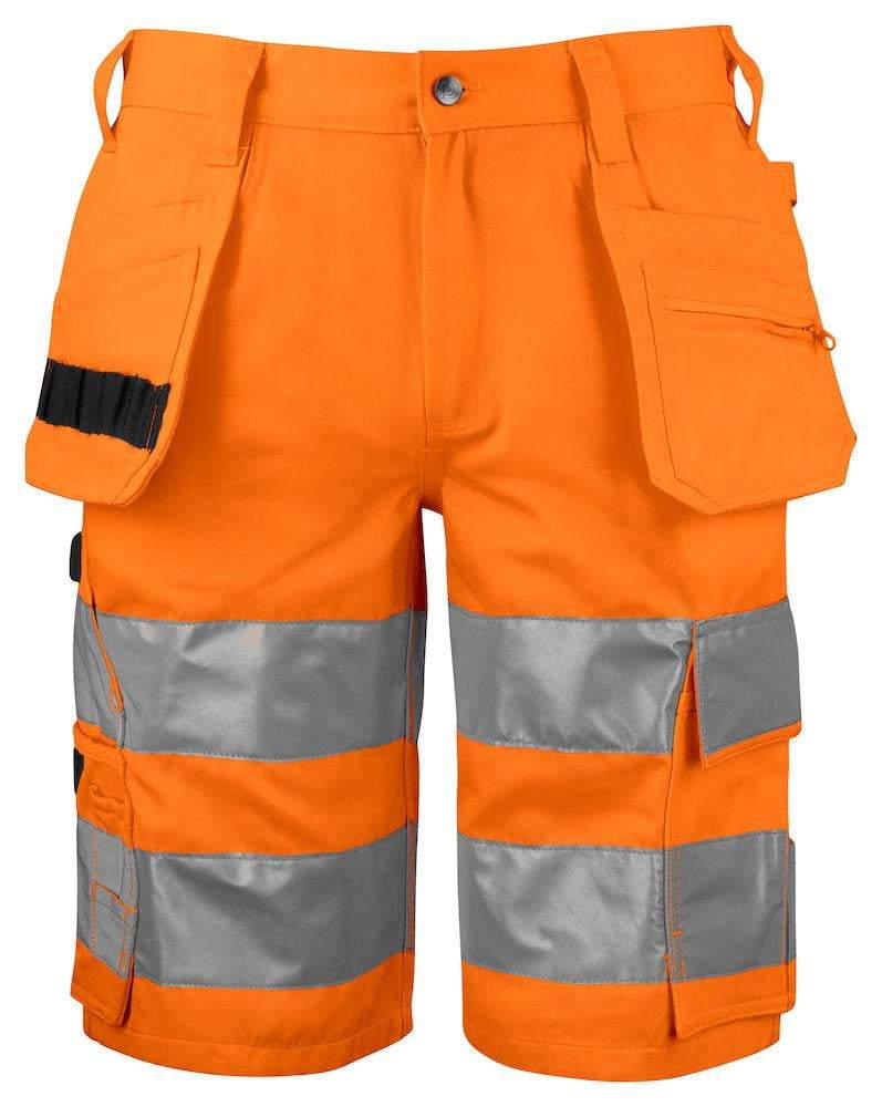 Warnschutz Shorts mit Hängetaschen En Iso  20471 Klasse 2 - Logo bedrucken oder besticken lassen - WERBE-WELT.SHOP