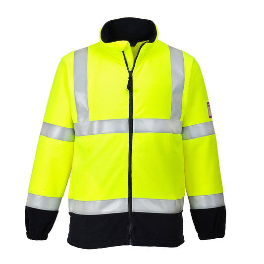 Flammhemmende, antistatische Warnschutz-Fleecejacke