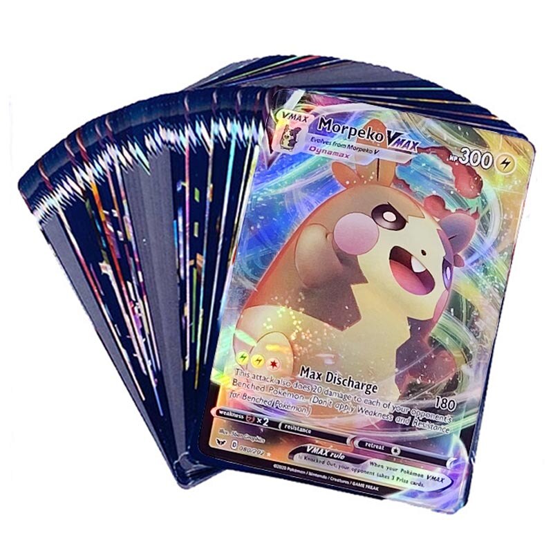 60-300 Stück TOMY POKEMON TAG TEAM GX VMAX V MAX für Shining Game Battle Carte Card Kinderspielzeug