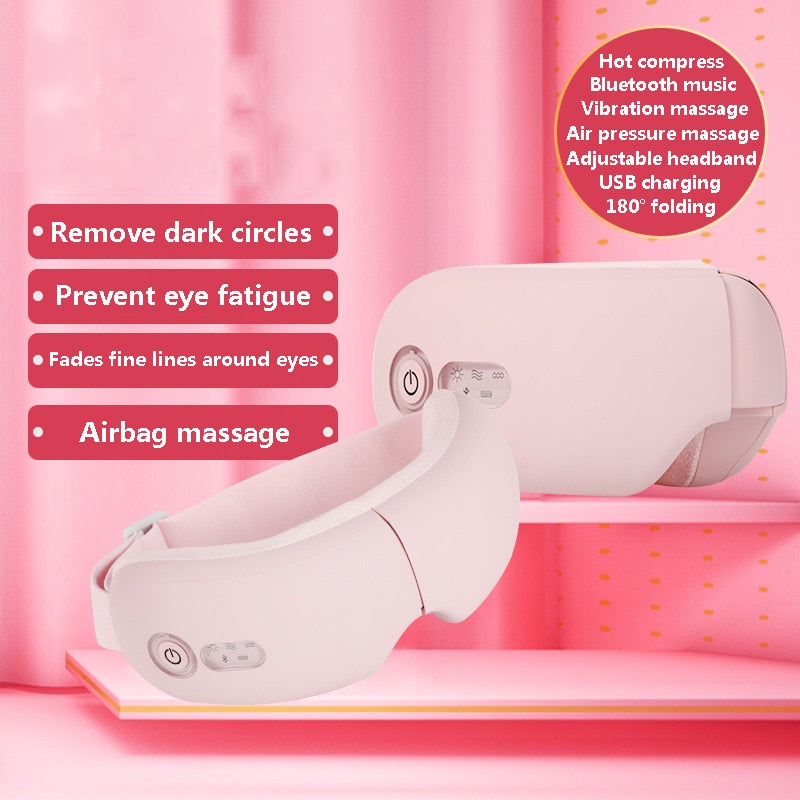 Augenmassagegerät, Bluetooth, Vibration, heiße Kompresse, Augenpflege, Massagegerät, Faltenermüdung, Vibrationsmassage, Therapie, Augenschutz
