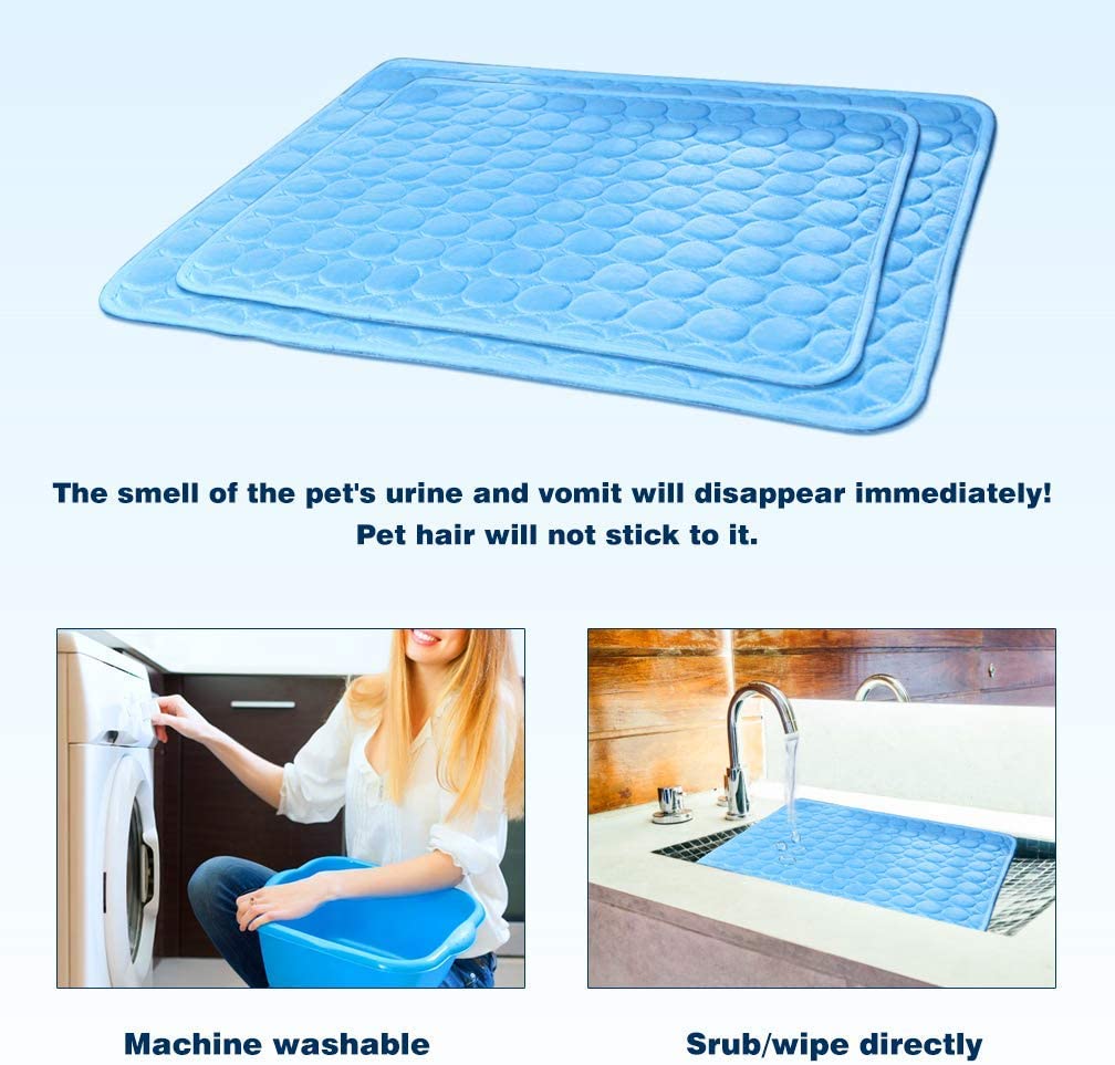Washable Summer Cooling Mat for Dogs Cats Kennel Mat Breathable Pet Crate Pad Cusion Sleep Mat Pet Self Cooling Mat - WERBE-WELT.SHOP