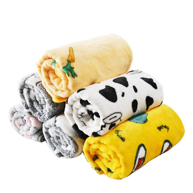 Soft flannel pet dog blanket cartoon print cat and dog bed sheet warm and comfortable pet blanket universal warm pet supplies - WERBE-WELT.SHOP