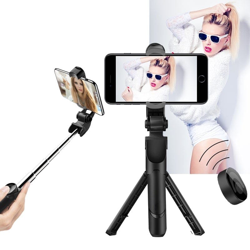 3 In 1 Selfie Stick Phone Tripod Extendable Monopod with Bluetooth-compatible Remote for Smartphone Selfie Stick - WERBE-WELT.SHOP