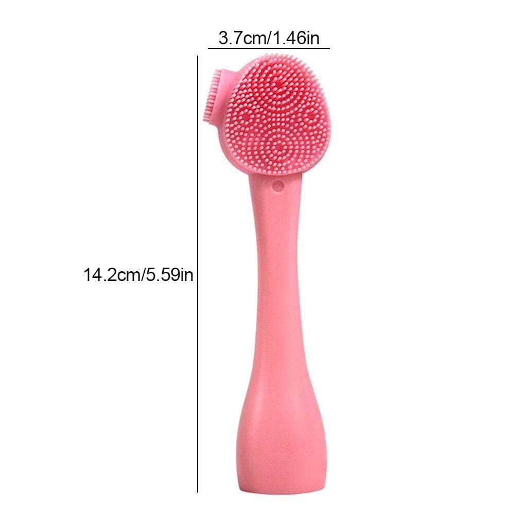 Double Side Silicone Facial Cleanser Brush Soft Hair Face Massage Washing Brush Blackhead Remover Portable Skin Care Tool - WERBE-WELT.SHOP