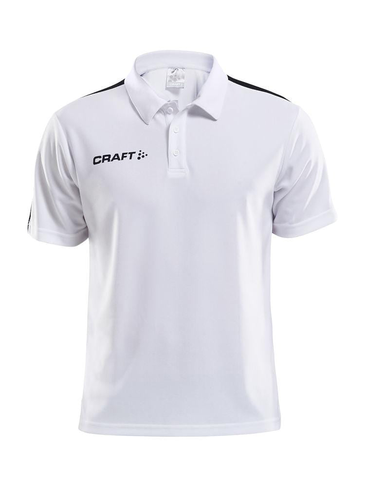 CRAFT PROGRESS POLO PIQUE MEN BLACK/WHITE 3XL - WERBE-WELT.SHOP