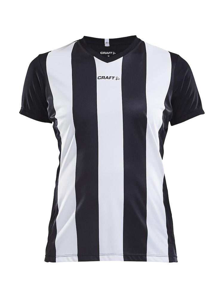 CRAFT PROGRESS JERSEY STRIPE WMN BLACK/WHITE 2XL - WERBE-WELT.SHOP