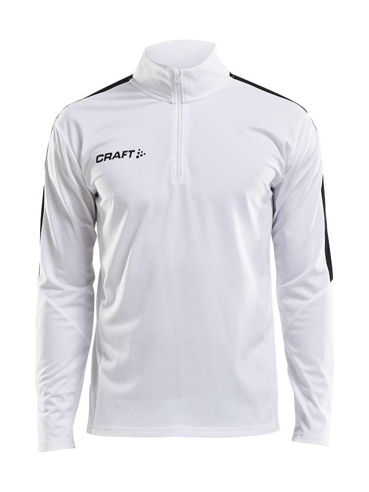 CRAFT PROGRESS HALFZIP LS TEE MEN BLACK/WHITE S - WERBE-WELT.SHOP