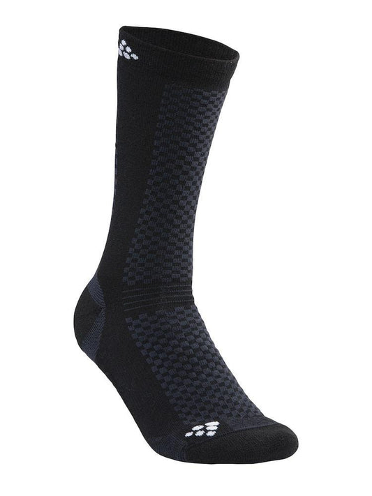 WARM MID 2-PACK SOCK BLACK/WHITE 40/42 - WERBE-WELT.SHOP