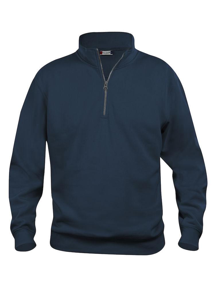 Basic Half Zip Sweatshirt mit kurzem Reissverschluss - WERBE-WELT.SHOP