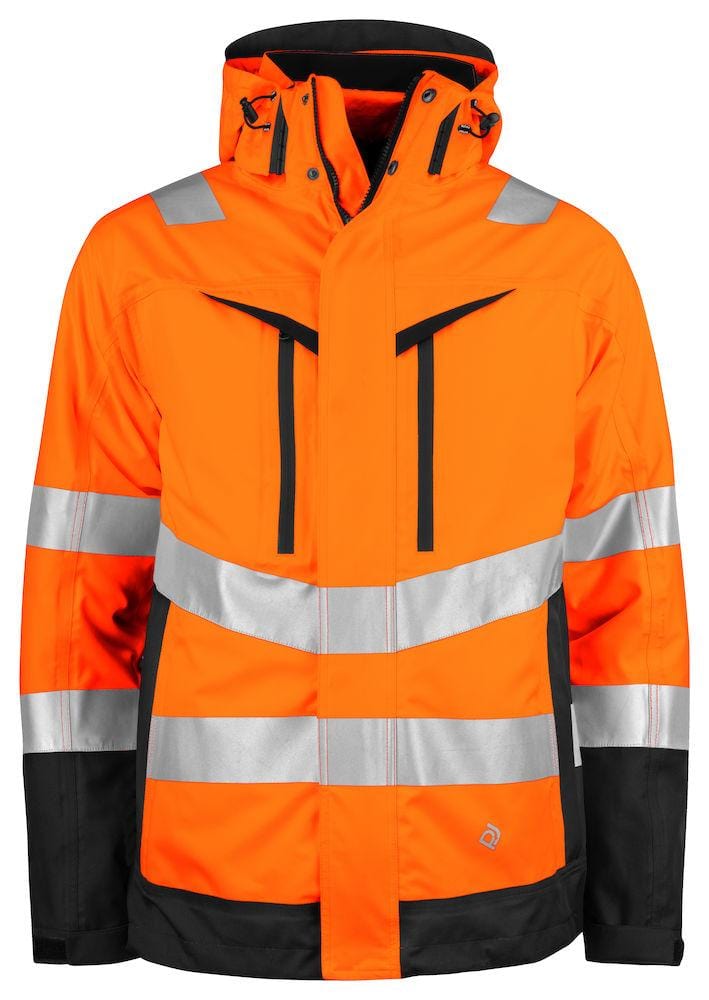 Projob 3-in-1 Herren Warnschutz Parka Jacke mit gesteppter Innenjacke En ISO 20471 Klasse 3/2 - WERBE-WELT.SHOP