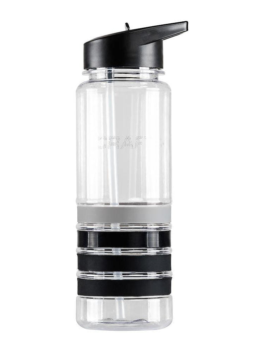 TRANSPARENT WATERBOTTLE BLACK ONE SIZE - WERBE-WELT.SHOP