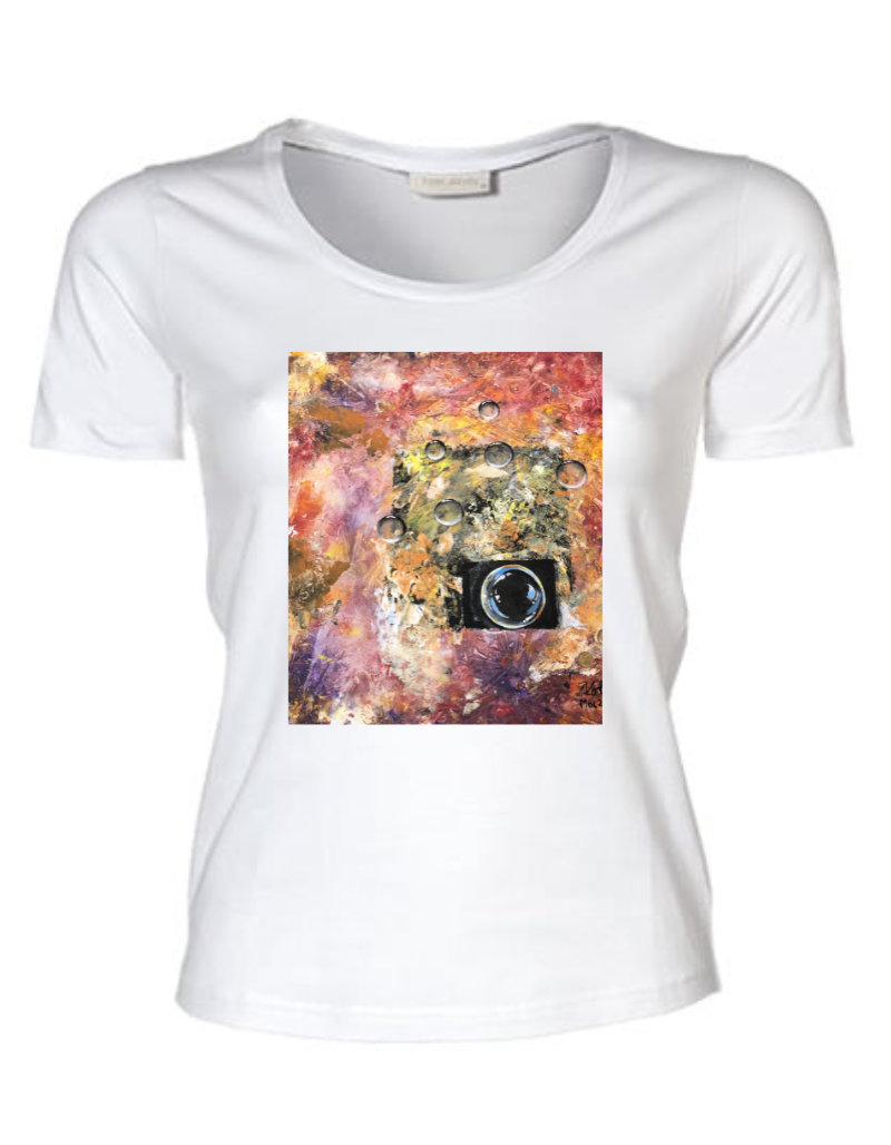Kamera-Cache - Stretch-T-Shirt für Damen - Damen T-Shirt bedrucken