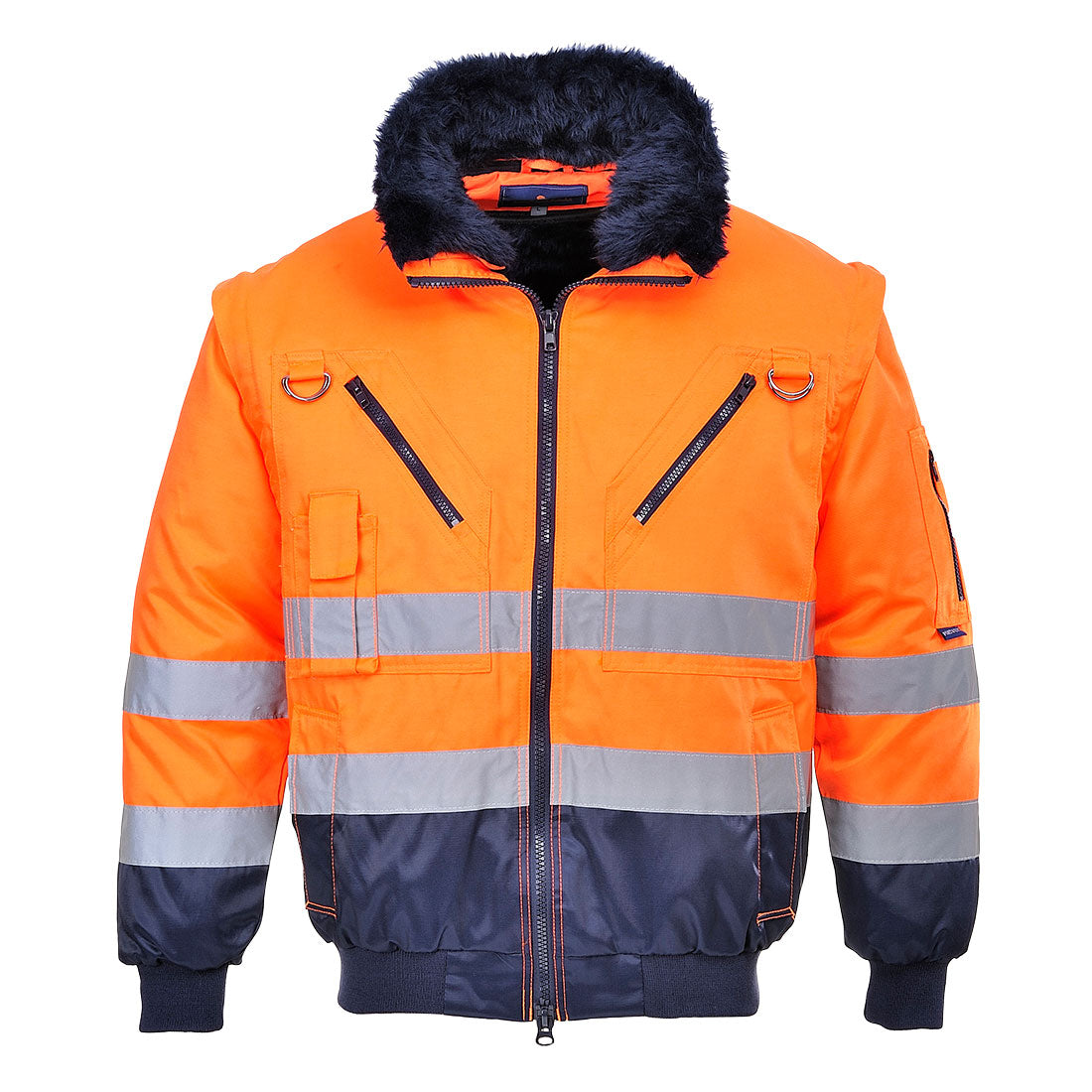 Hi-Vis Warnschutz 3-in-1 Pilotjacke