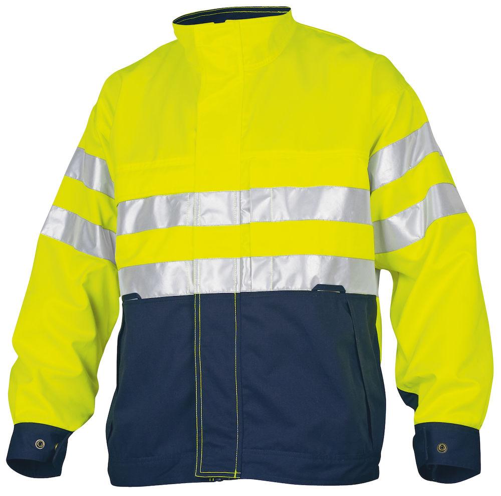 Projob Herren Gefütterte Warnschutz-Jacke EN ISO 20471 Klasse 3 - WERBE-WELT.SHOP