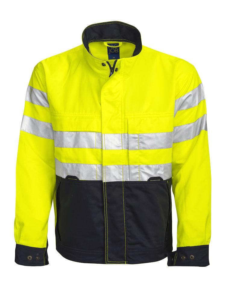 Projob Herren Gefütterte Warnschutz-Jacke EN ISO 20471 Klasse 3 - WERBE-WELT.SHOP