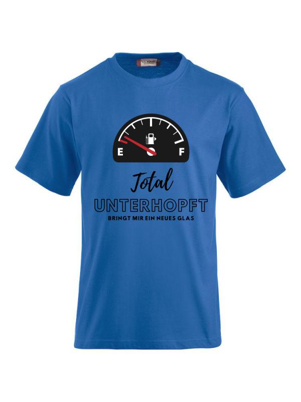 T-Shirts bedrucken mit Spruch - Total unterhopft bringt mir ein neues Glas CLIQUE CLASSIC-T-Shirt für Damen und Herren