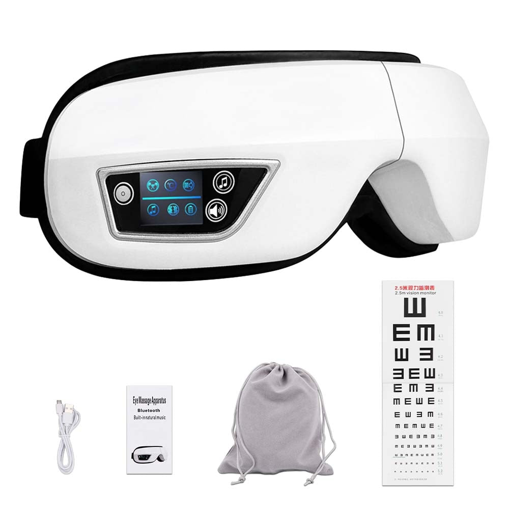Augenmassagegerät 6D Smart Airbag Vibration Augenpflege Instrument Hot Compress Bluetooth Augenmassagebrille Ermüdungsbeutel & amp; Falten