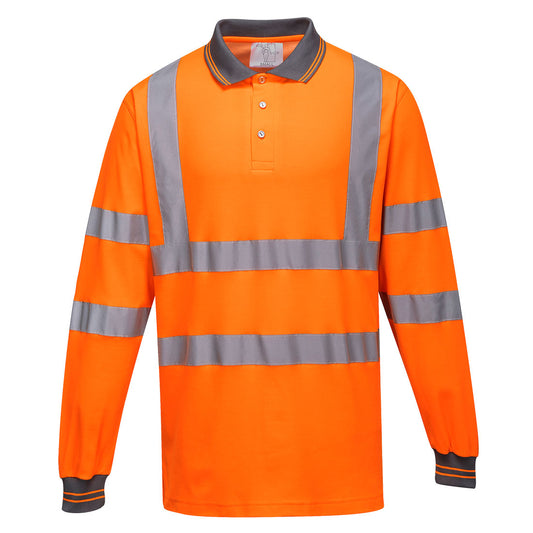 Langarm Baumwoll Komfort Poloshirt