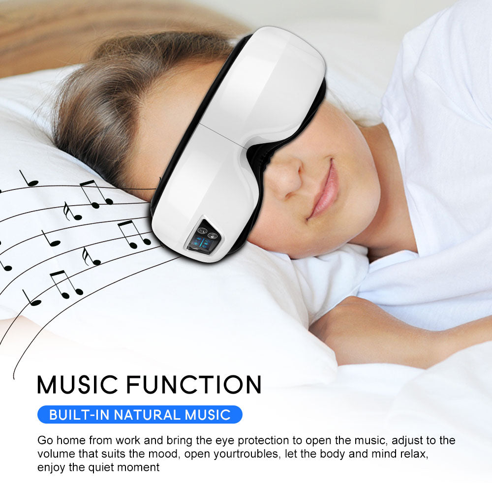 Smart Airbag Vibrations-Augenmassagegerät Augenpflege-Instrument Heizung Bluetooth Musik Pressotherapie für Augen-Sichtschutz-Maschine