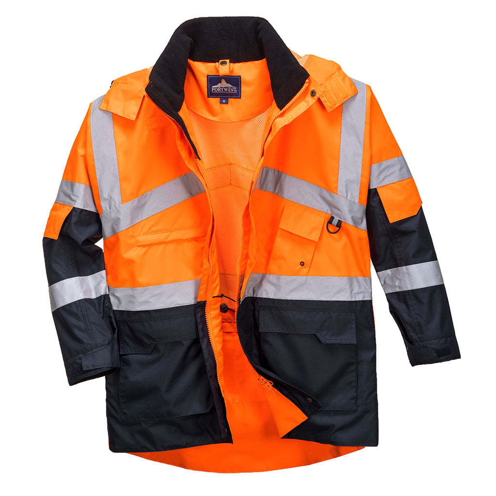 2-farbige atmungsaktive Warnschutzjacke