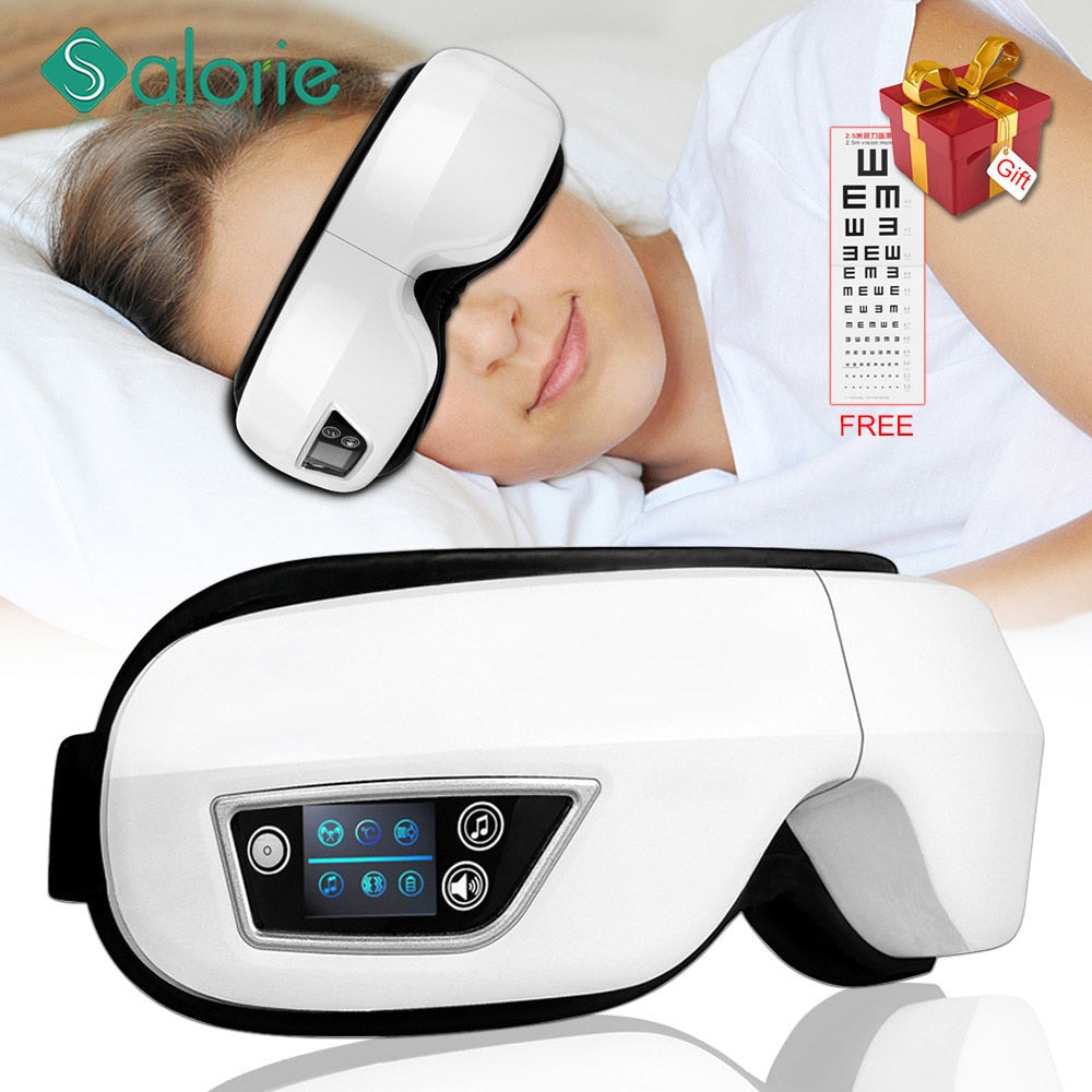 Augenmassagegerät 6D Smart Airbag Vibration Augenpflege Instrument Hot Compress Bluetooth Augenmassagebrille Ermüdungsbeutel & amp; Falten