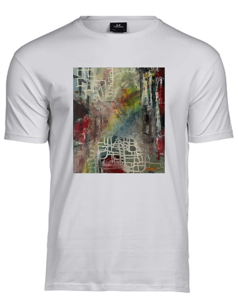 Stadt über dem Regenbogen - Herren-T-Shirt bedrucken - Stretch Tee