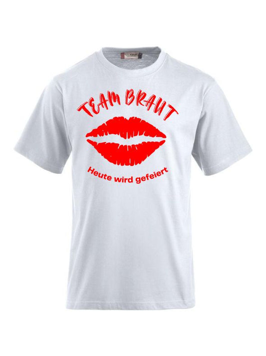 T-Shirts bedrucken Team Braut-Kiss