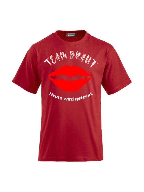T-Shirts bedrucken Team Braut-Kiss