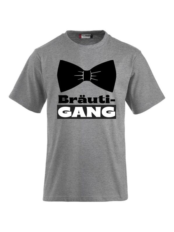 T-Shirts bedrucken mit Spruch Bräuti Gang