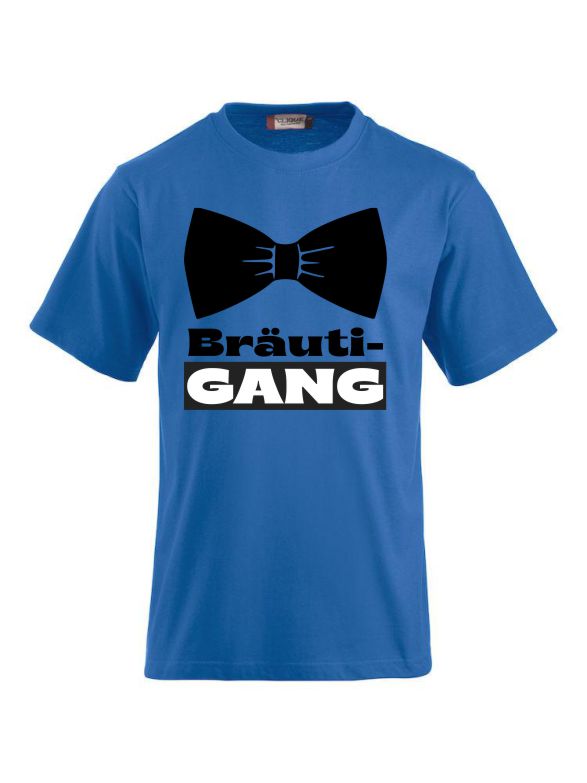 T-Shirts bedrucken mit Spruch Bräuti Gang