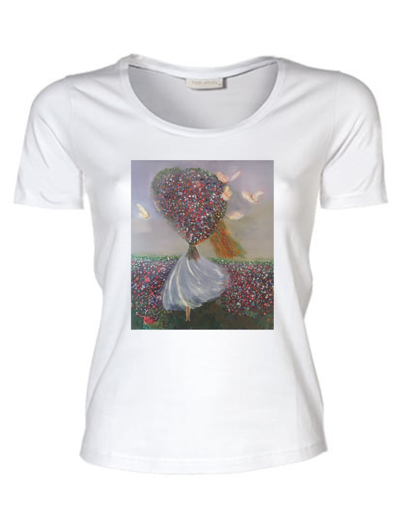 Willkommen Frühling - Stretch-T-Shirt für Damen - Damen T-Shirt bedrucken