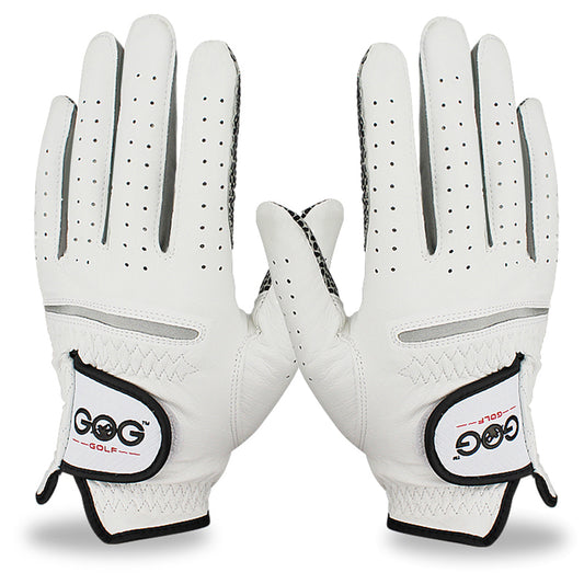 Free Shipping Genuine Leather Golf Gloves Men's Left Right Hand Soft Breathable Pure Sheepskin Golf Gloves Golf accessories
