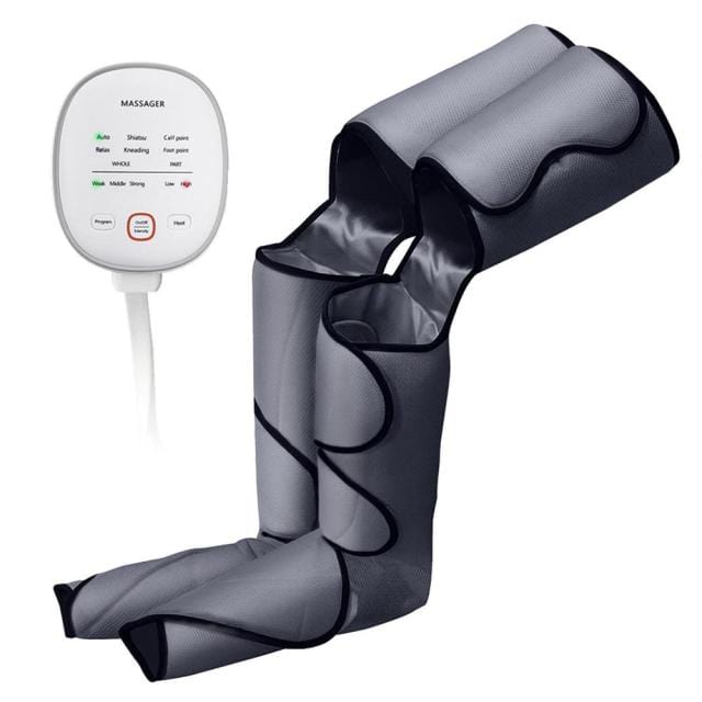 Neue Bein Luftkompressionsmassagegerät beheizt für Fuß und Wade Oberschenkel Zirkulation mit Handheld-Controller 2 Modi 3 Intensitäten - WERBE-WELT.SHOP