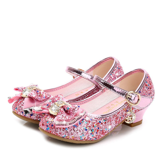 Prinzessinnen Schuhe für Mädchen - Kinderschuhe mit Absätzen für Blumenmädchen, Feier, Party