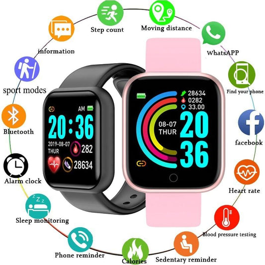 Smart Watch Männer Frauen Smartwatch Herzfrequenz Blutdruckmessgerät Fitness Tracker Watch Smart Armband für Android und IOS - WERBE-WELT.SHOP