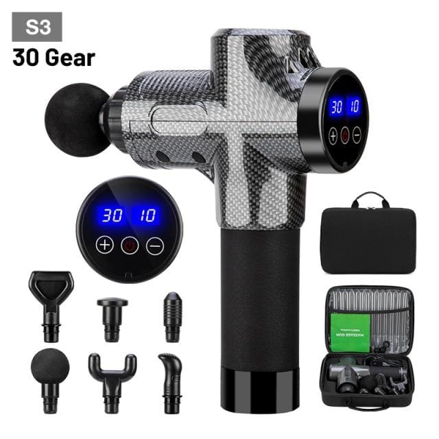 Electric Massage Gun S3 30 Gear Fascia Gun Deep Tissue Neck Body Back Muscle Massager Relaxation Pain Relief Exercise - WERBE-WELT.SHOP