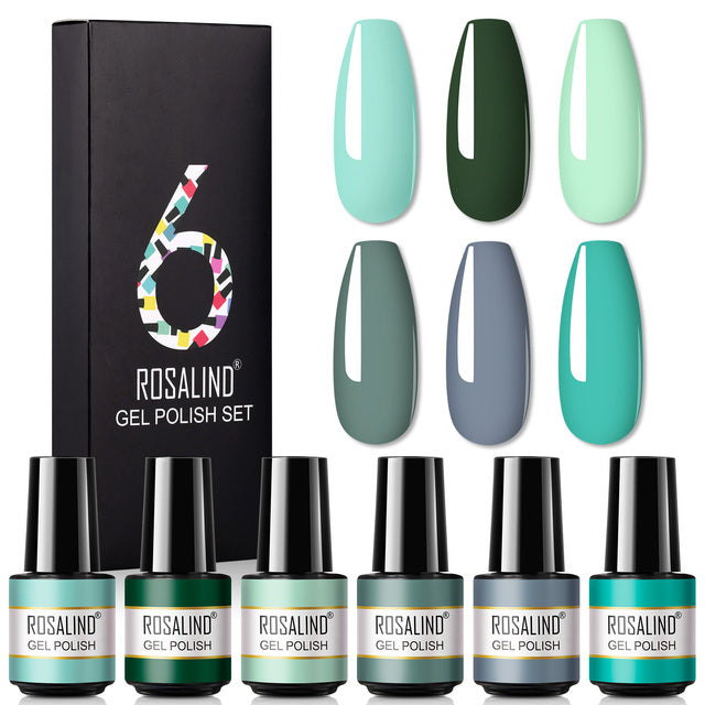 ROSALIND 7ML Gel Nail Polish Set 4/6PCS Vernis Semi Permanent Nail Polish Kit Summer Series Hybrid Varnishes All For Manicure