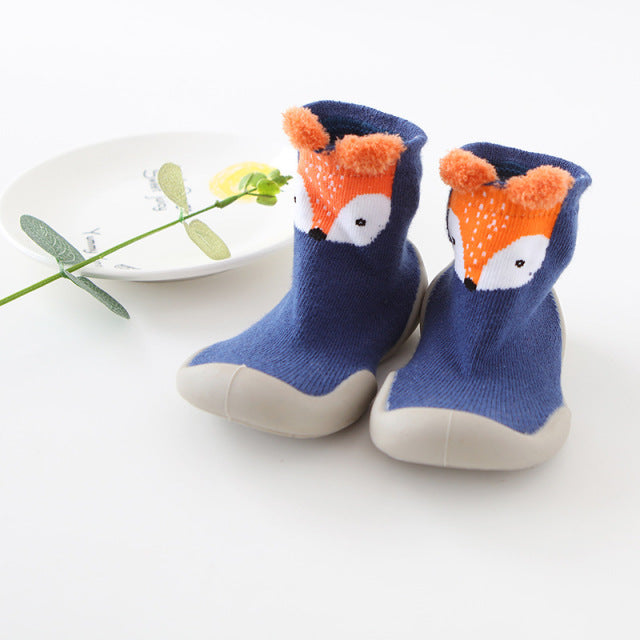 Kinder Socken mit Gummi Sohle - Babyschuhe zum Laufen lernen