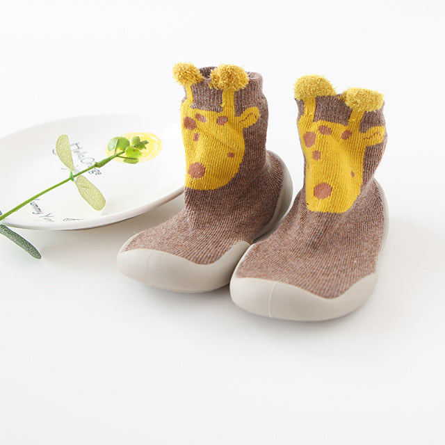 Kinder Socken mit Gummi Sohle - Babyschuhe zum Laufen lernen