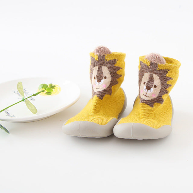 Kinder Socken mit Gummi Sohle - Babyschuhe zum Laufen lernen