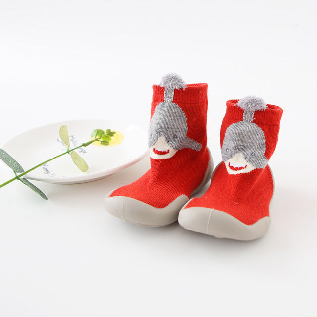 Kinder Socken mit Gummi Sohle - Babyschuhe zum Laufen lernen