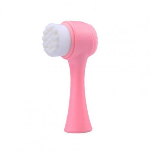 Face Brush fiber cleansing brush facial massage skin care tool Double Side Massage Portable 3D Silicone Skin Care Cleansing Tool - WERBE-WELT.SHOP