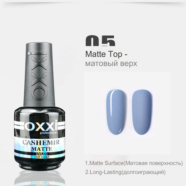 OXXI 15ml Base and Top Coat for Gel Polish Semi-permanent Varnish Rubber Top Coat y Base Coat Gellac uv led Permanent Enamel Lak