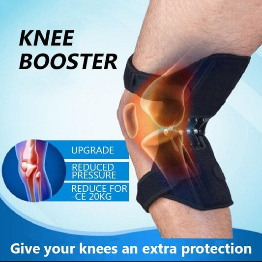 Knieschoner Gelenkstütze Knee Booster Powerful Rebound Federkraft Non-Slip Power Lift Knee Pads Rebound Security Protection - WERBE-WELT.SHOP